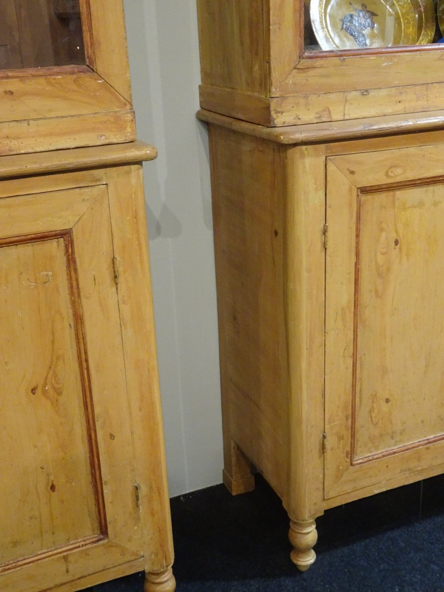 Pair Of Lacquered Wooden Bookcases, Lucca, Early 19th Century-photo-1