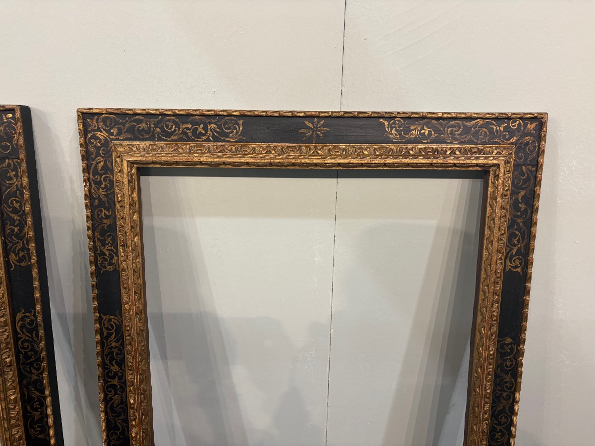 Pair Of Carved Wooden Frames, Late 19th Century-photo-1