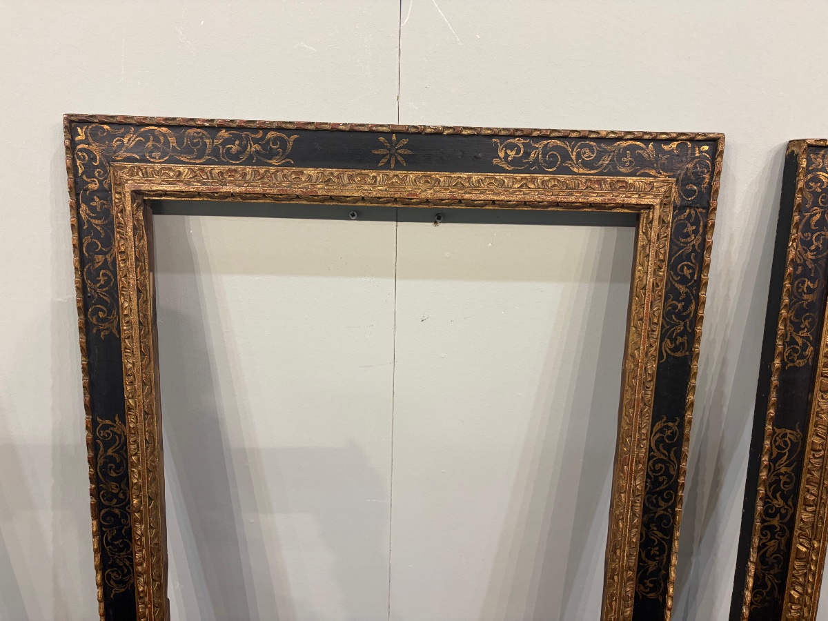 Pair Of Carved Wooden Frames, Late 19th Century-photo-2