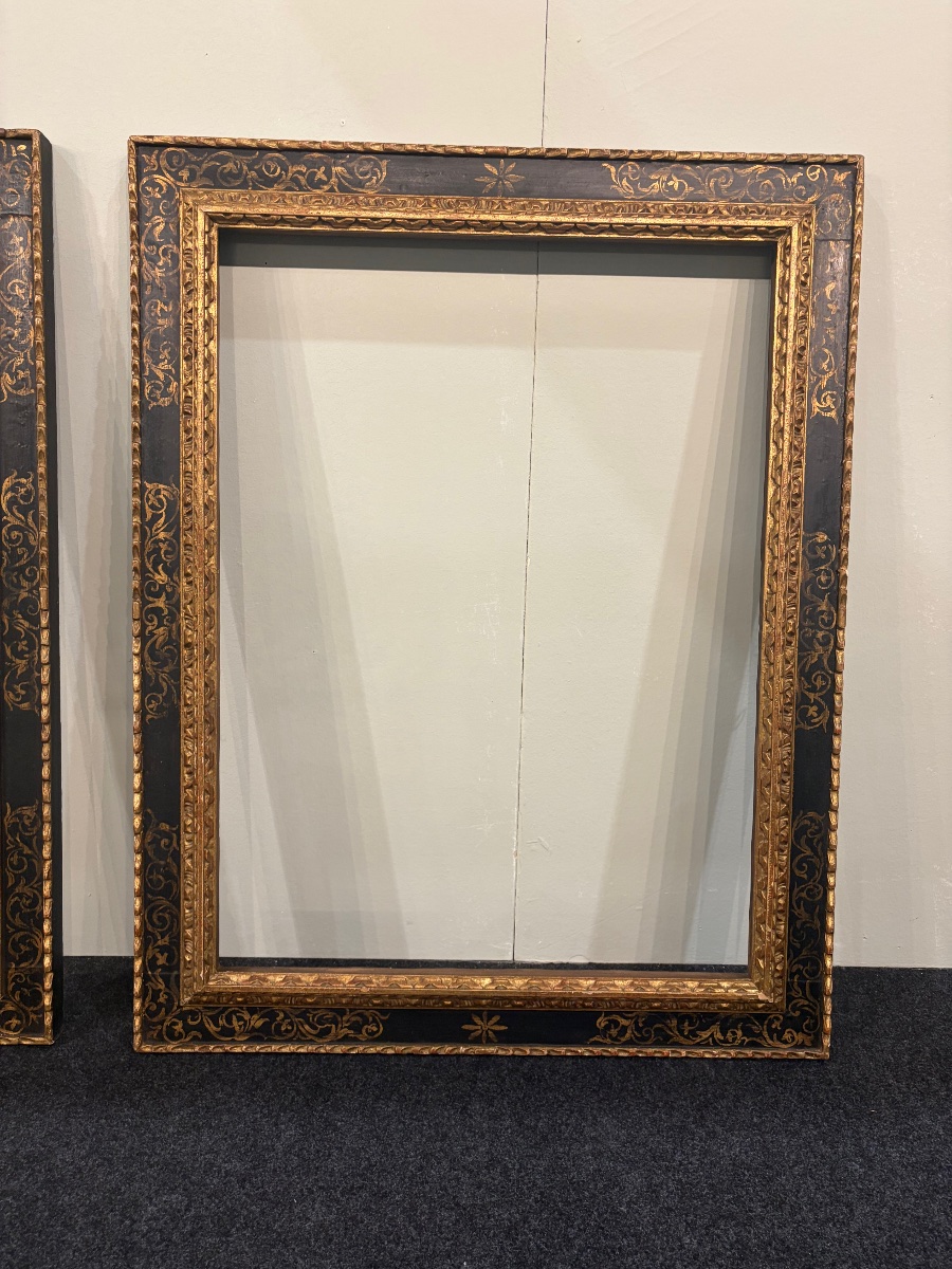 Pair Of Carved Wooden Frames, Late 19th Century-photo-3