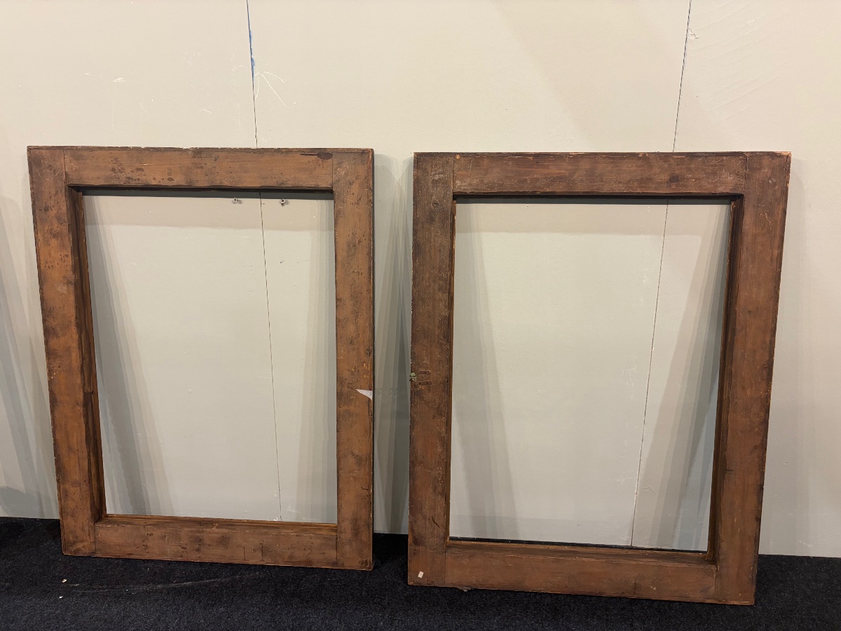Pair Of Carved Wooden Frames, Late 19th Century-photo-6