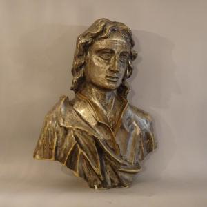 Sculpture en bois argenté du XVIIIe siècle