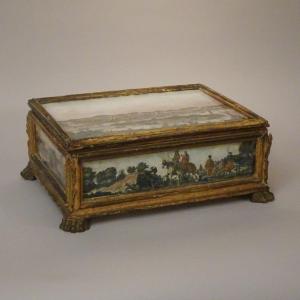 Boîte peinte de Venise, XVIIIe siècle