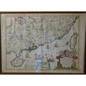 Carte de la Chine méridionale et de Taïwan de Vincenzo Coronelli (1650-1718), datant de 1696