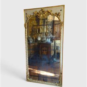 Grand miroir de cheminée Louis XV