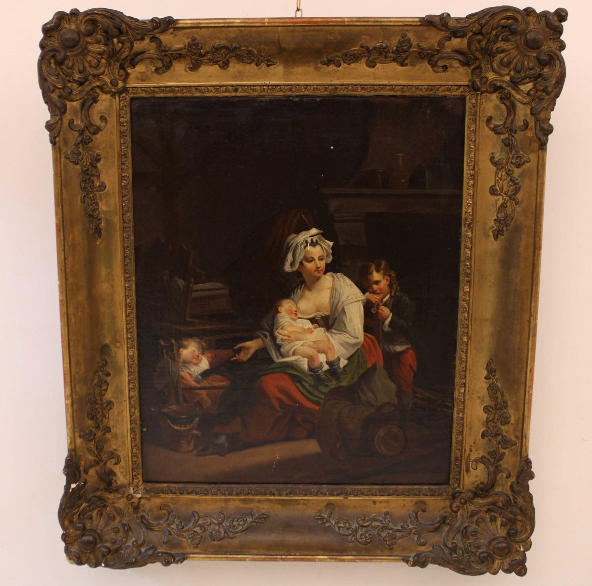 Copy Of The Painting: "le Silence", By Jean Baptiste Greuze