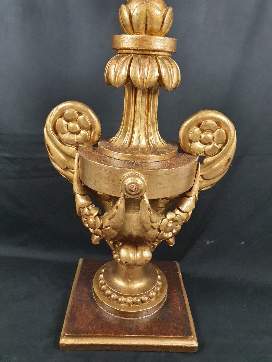 Candlestick With 5 Light Points, 18th Century Sculpture-photo-3