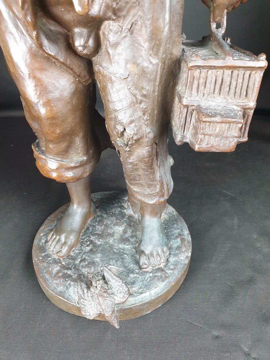 Sad Child, XIXth Bronze-photo-4