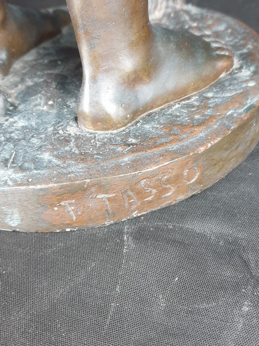 Sad Child, XIXth Bronze-photo-3
