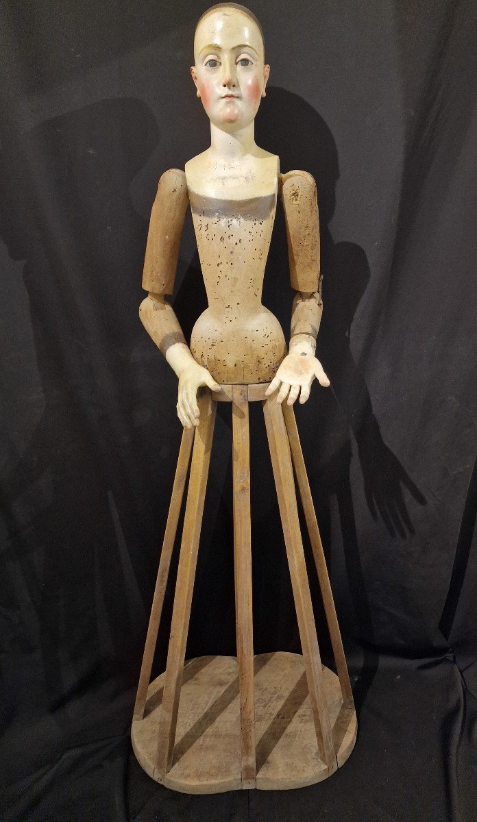 Mannequin, Sculpture En Bois Napolitaine Du XVIIIe Siècle