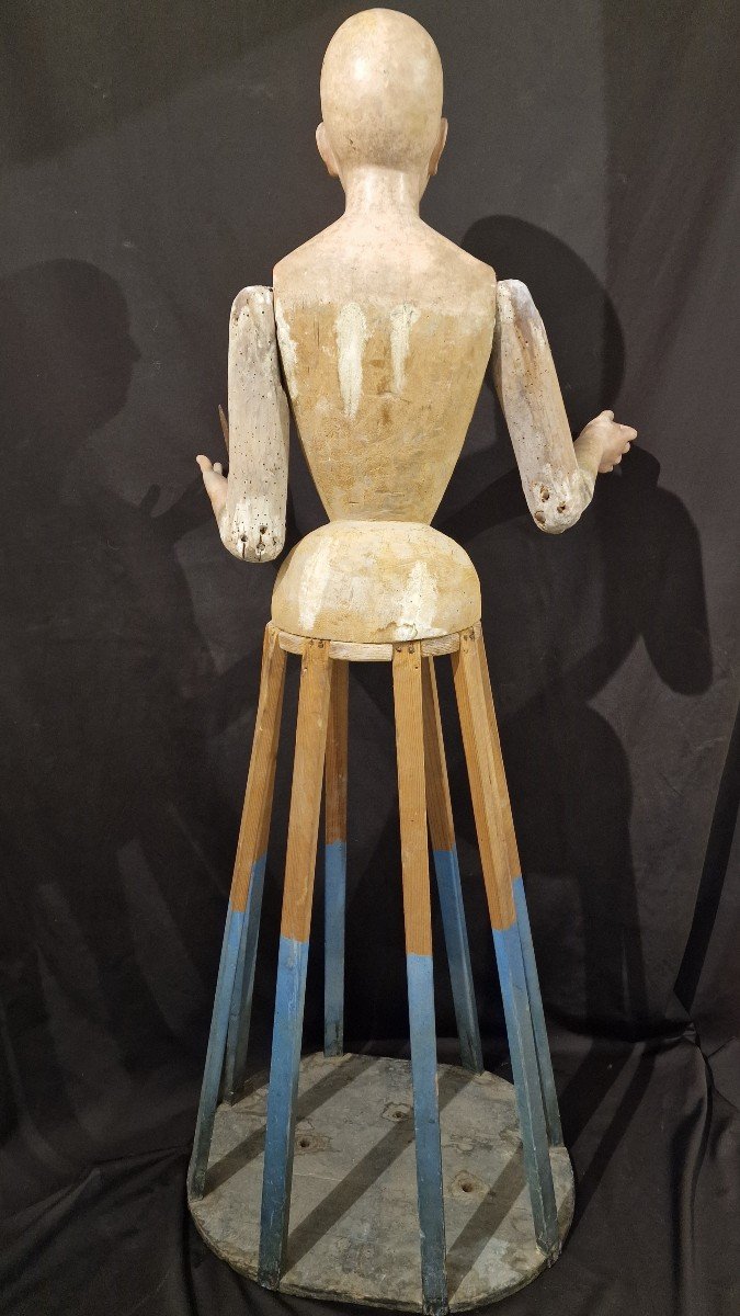 Mannequin, Sculpture En Bois Napolitaine Du XVIIIe Siècle-photo-4
