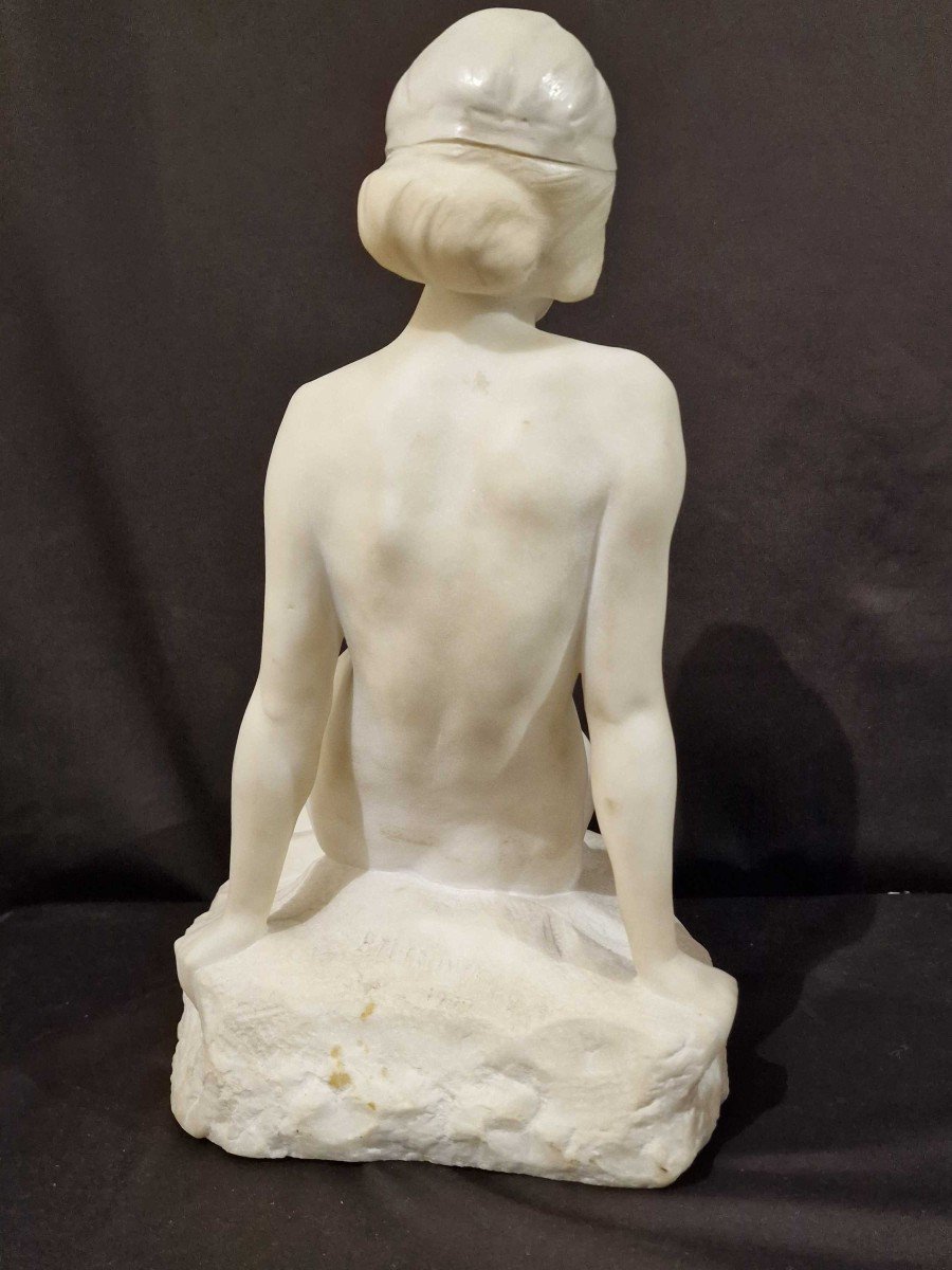 Seated Woman, 20th Century Sculpture-photo-3