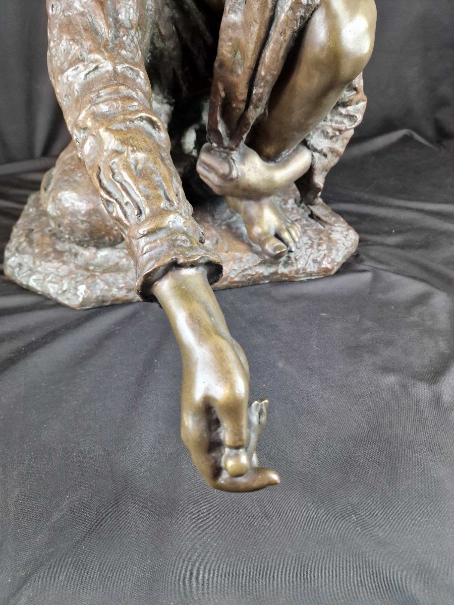 Child Player, Bronze XIXth Century-photo-3