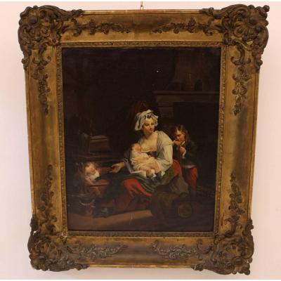 Copy Of The Painting: "le Silence", By Jean Baptiste Greuze