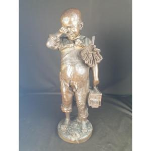 Sad Child, XIXth Bronze