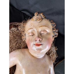 Sleeping Baby Jesus, 19th Century Neapolitan Sculpture