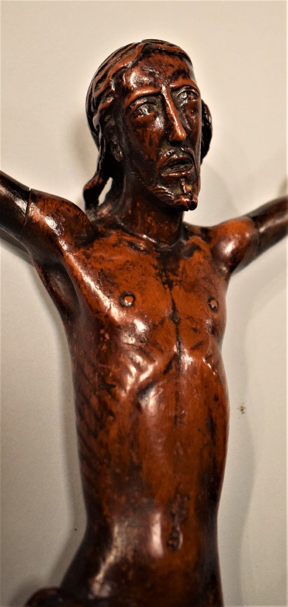 Crucufix en bois  Italie XVe siècle-photo-2