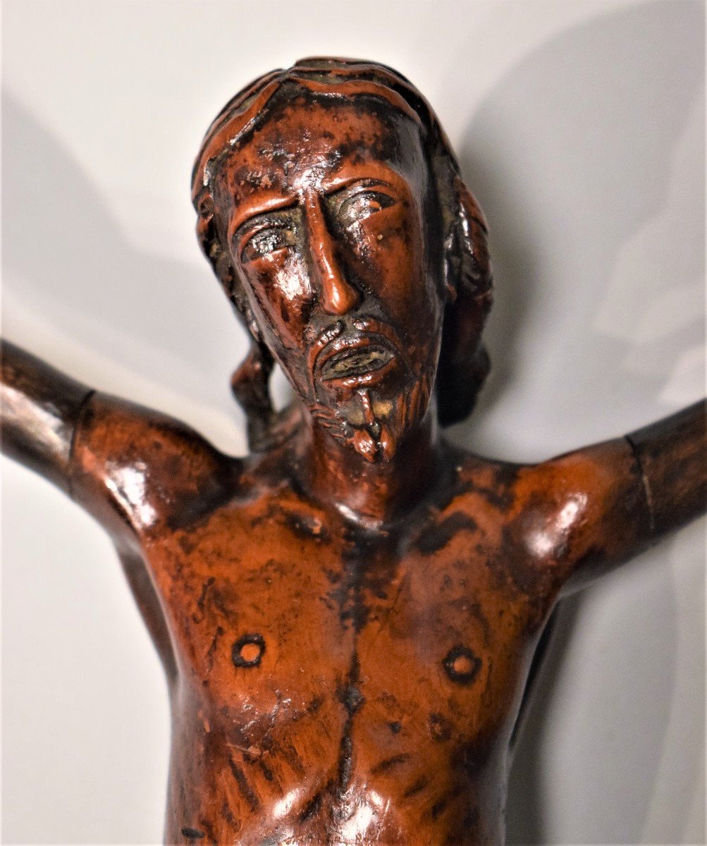  Christ Crucified, Finely Carved  In Boxwood Italy 15th Century-photo-1