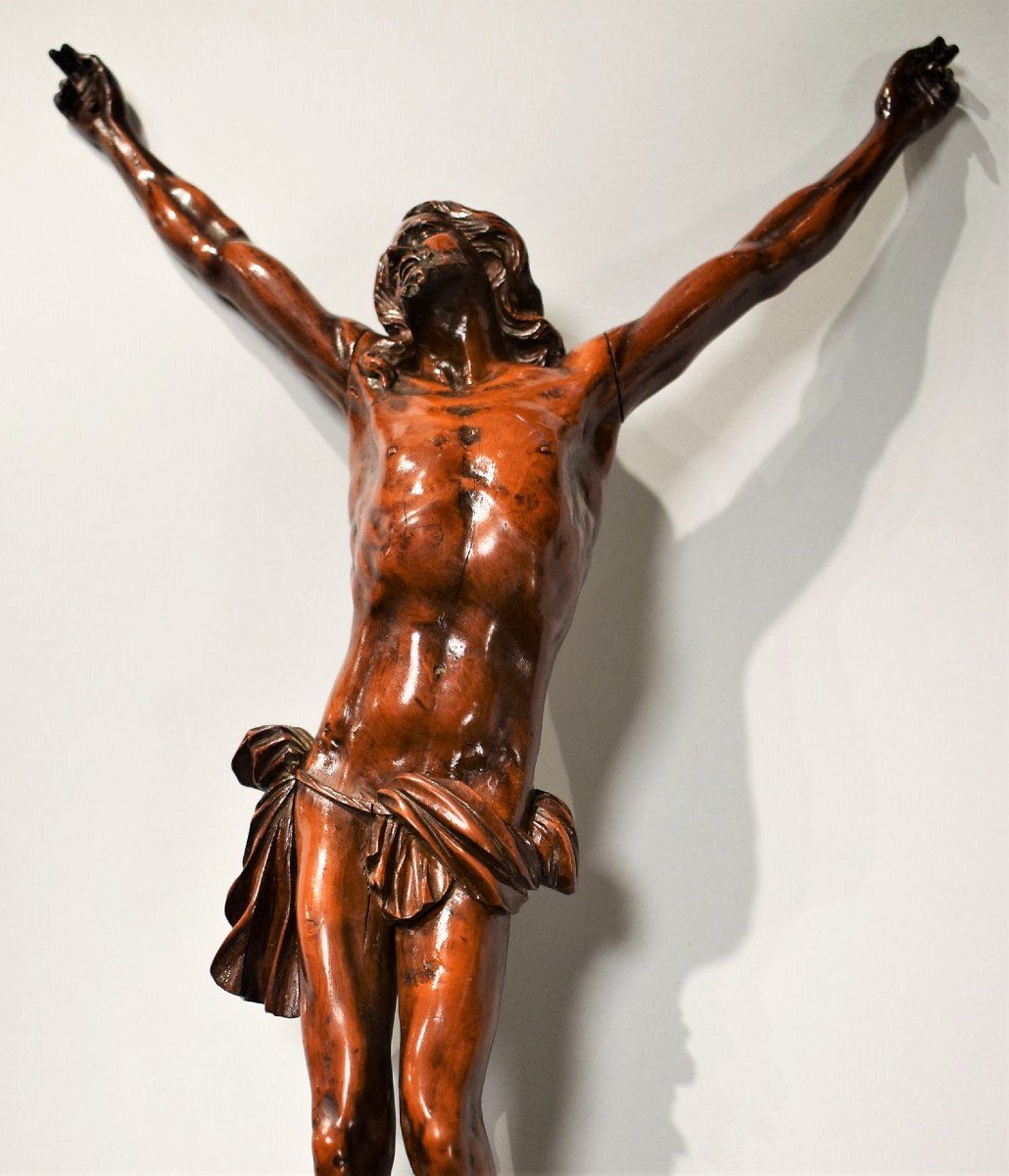 Crucified Christ - Venetian Boxwood Sculpture, Mid 17th Century-photo-2