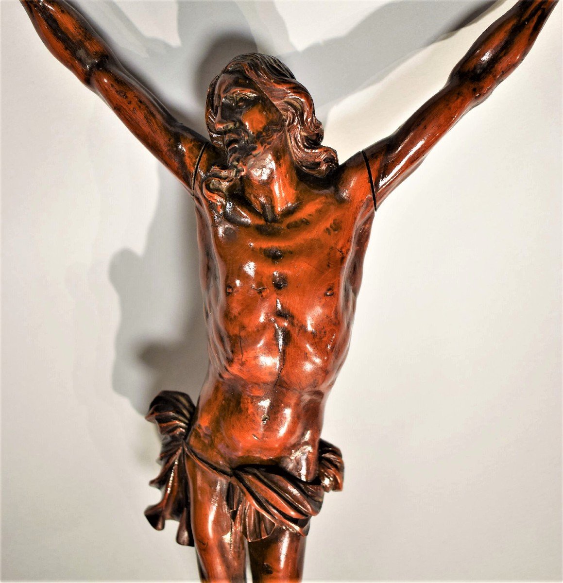 Crucified Christ - Venetian Boxwood Sculpture, Mid 17th Century-photo-3