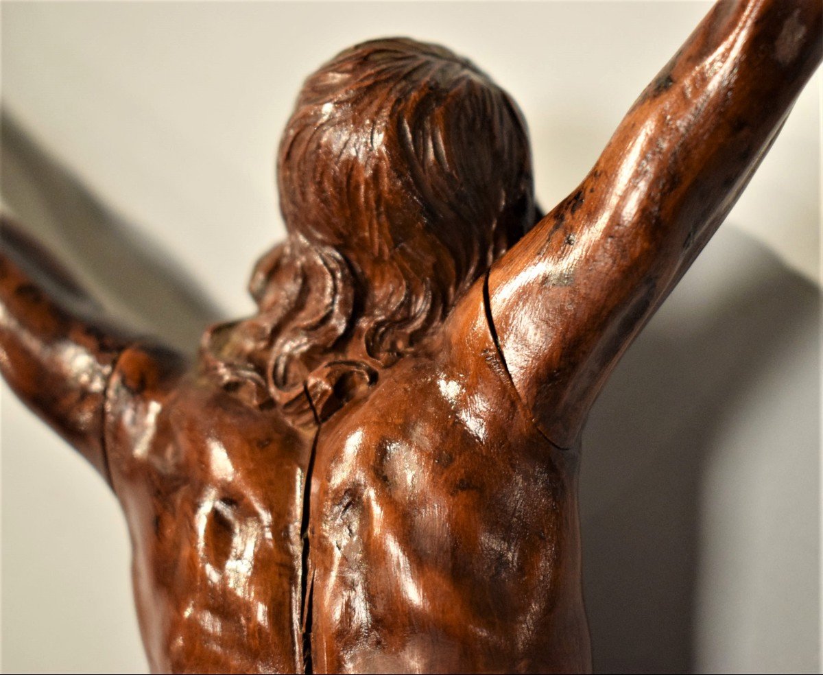 Christ crucifié - sculpture vénitien en buis , milieu du 17ème siècle-photo-4