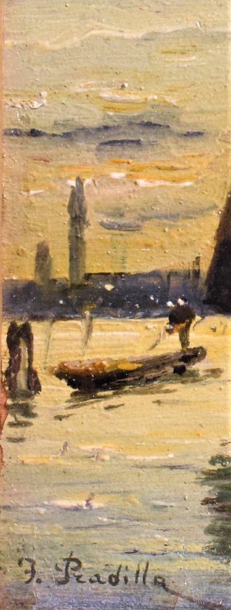 Venise, lever de soleil doré sur la lagune - Francisco Pradilla Ortiz  (1848-1921)-photo-3