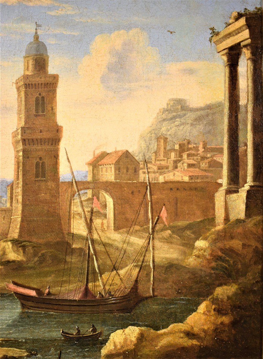  orazio Grevenbroeck (paris 1670-1743)  Scena Portuale-photo-4