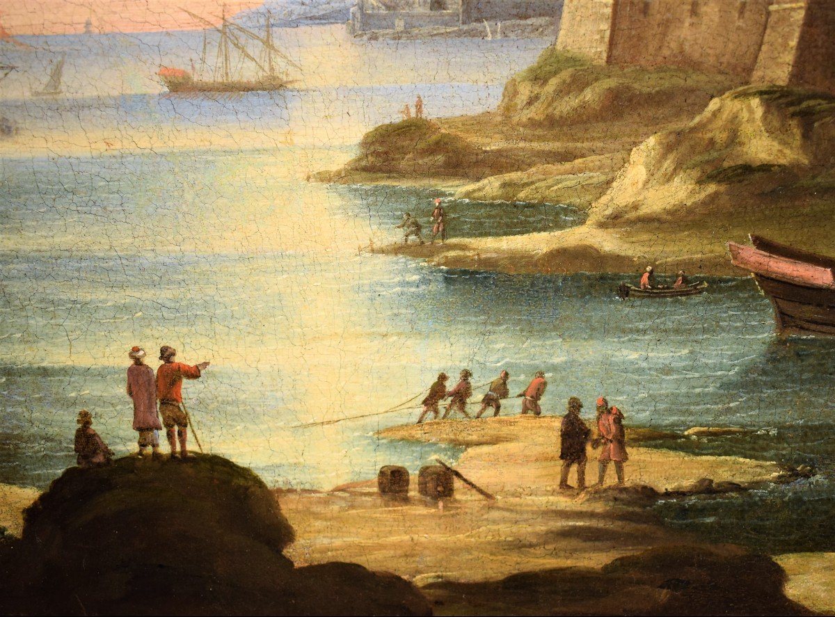  orazio Grevenbroeck (paris 1670-1743)  Scena Portuale-photo-4