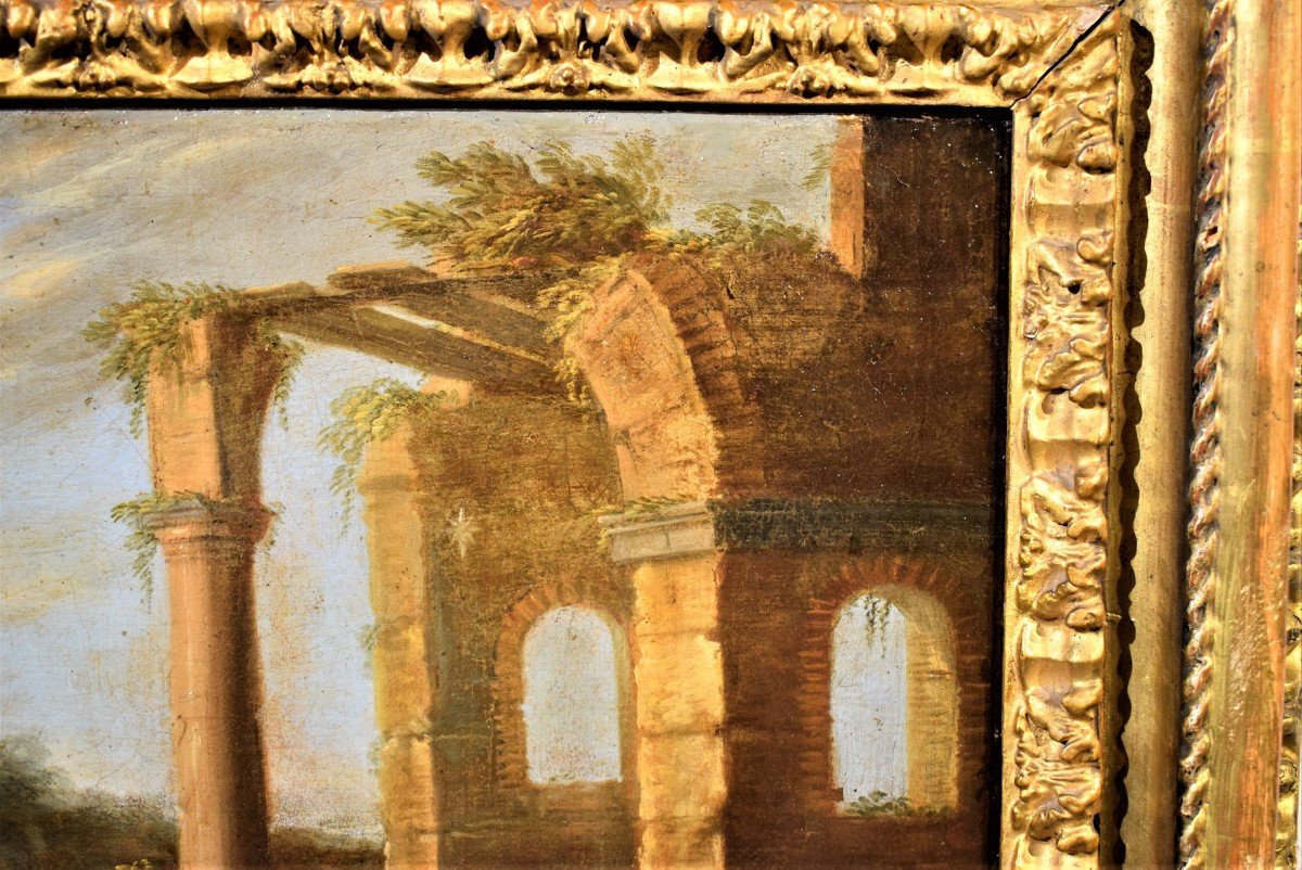 Paysage arcadien avec l'adoration des mages - Andrea Locatelli (Rome 1695-1741) -photo-6