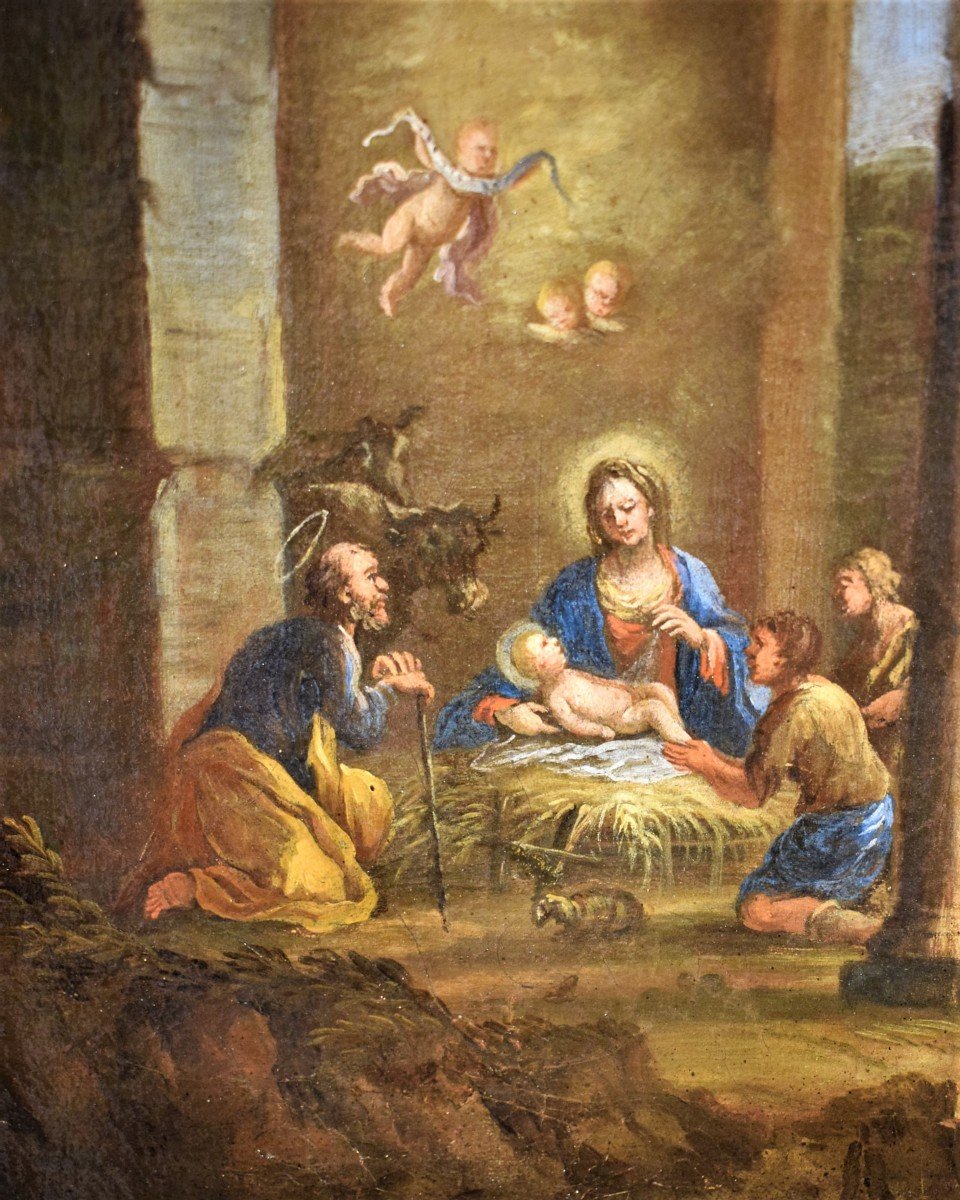 Arcadian Landscape With The Nativity - Andrea Locatelli (rome 1695-1741) -photo-5