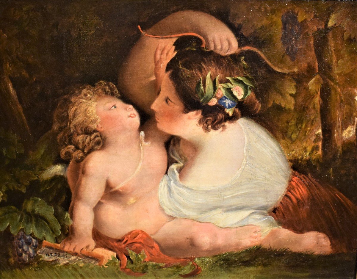 Vénus désarme Cupidon -  ècole anglais du XIXème-photo-2