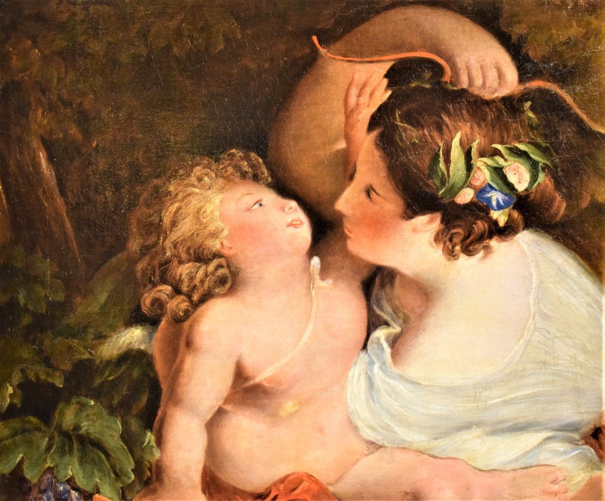 Vénus désarme Cupidon -  ècole anglais du XIXème-photo-3