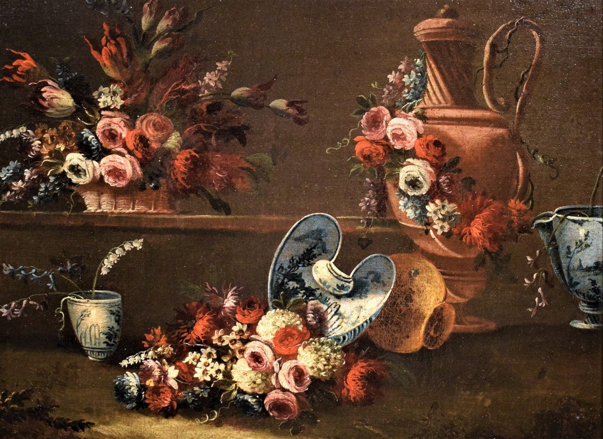 Nature morte aux pots de fleurs - Gaspare Lopez (1677 - 1732) 