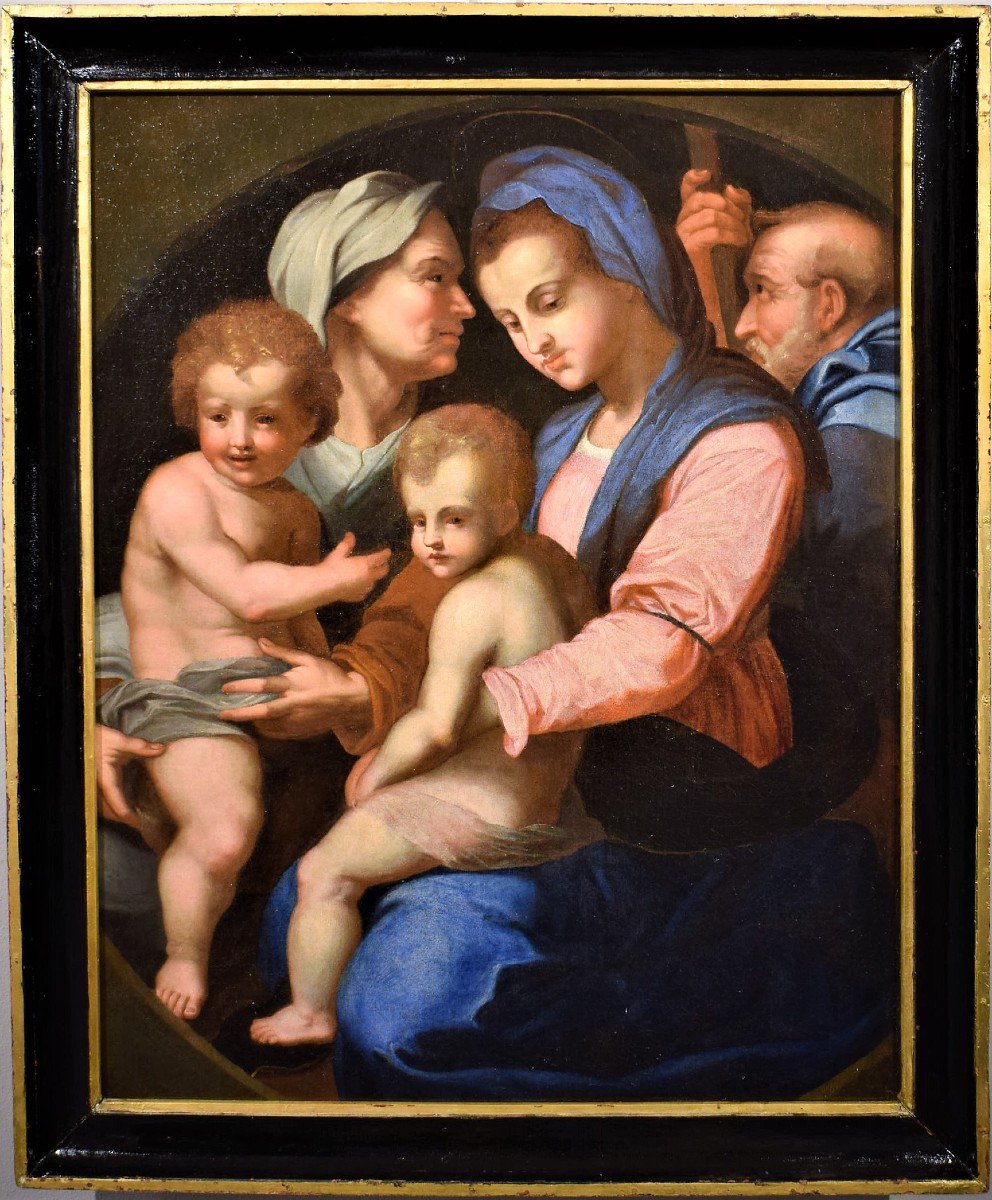 Sainte Famille, Elisabeth et Saint Jean l' Enfant - cercle Andrea del Sarto, Florence XVIème-photo-2