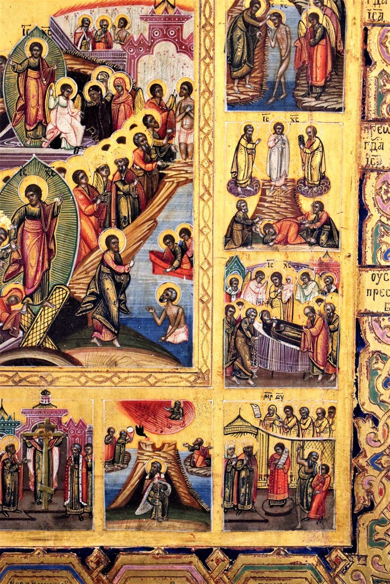 The Great Feasts And Scenes From The Gospels And The Old Testament - Ancient Russian Icon-photo-5