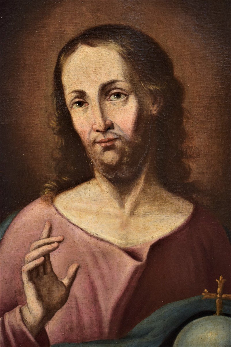 Salvator Mundi - Lombard School  - 17th Century -photo-4