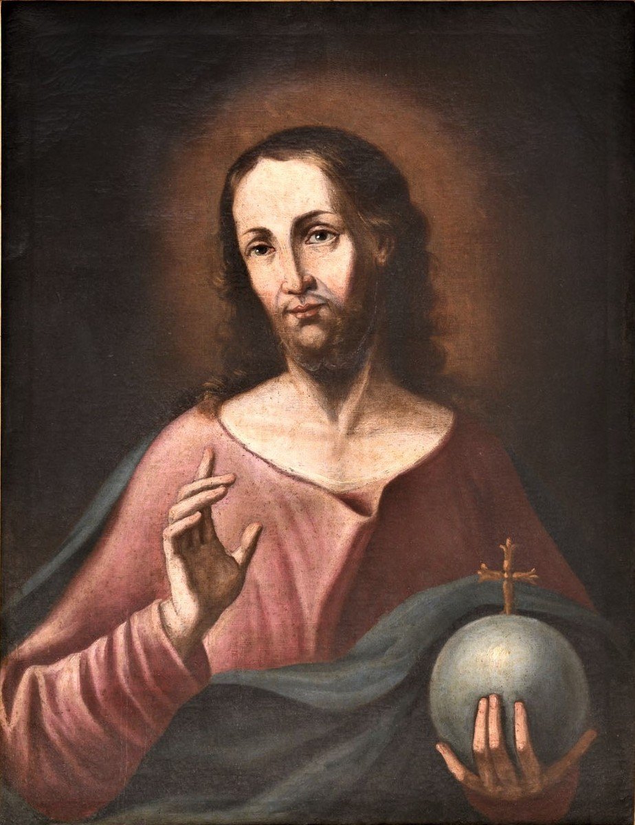 Salvator Mundi - Lombard School  - 17th Century -photo-2