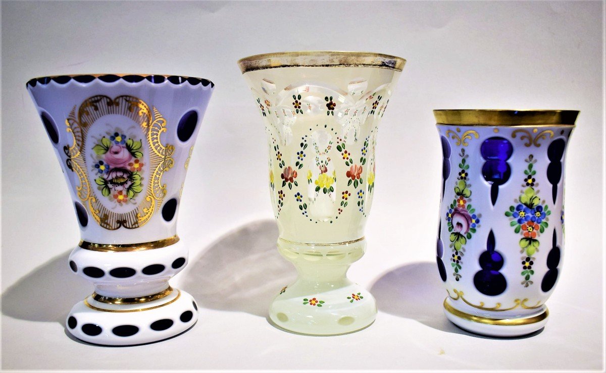 Collection de gobelets et verres Biedermeier - Bohême, XIXe et XXe siècles.-photo-5