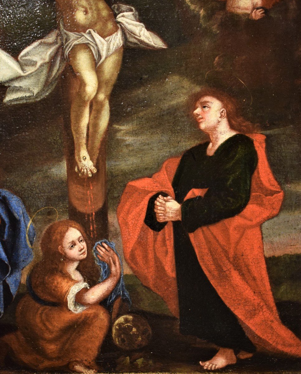 Crucifixion du Christ - école Flamand début du XVIIème-photo-1