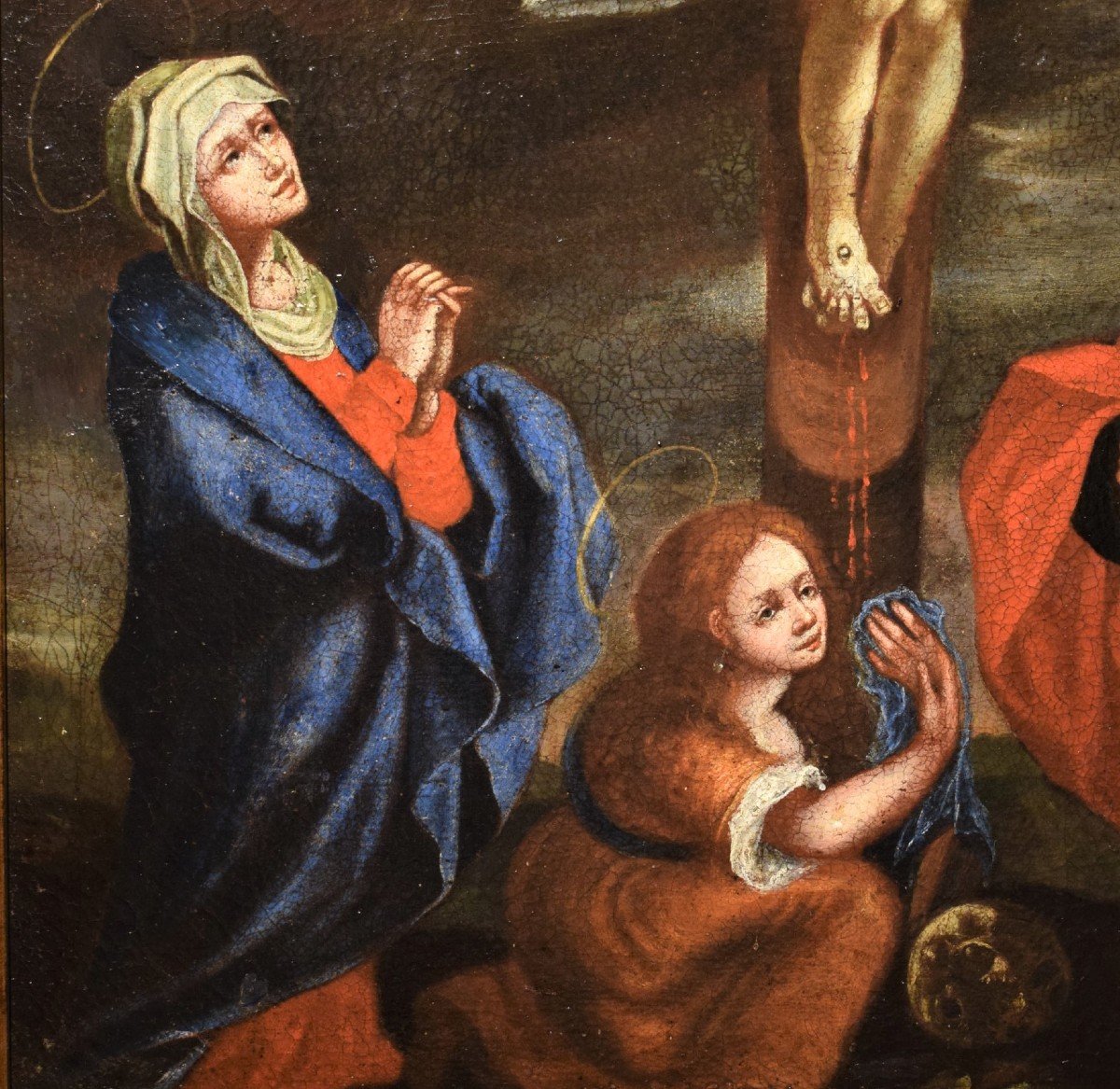 Crucifixion Of Christ - Flemish School Of The First 16th Century-photo-3