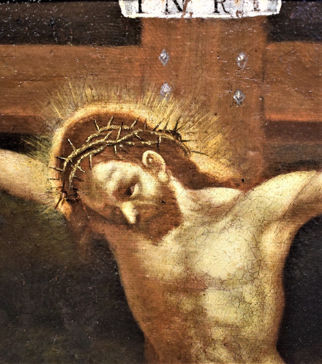 Crucifixion Of Christ - Flemish School Of The First 16th Century-photo-6