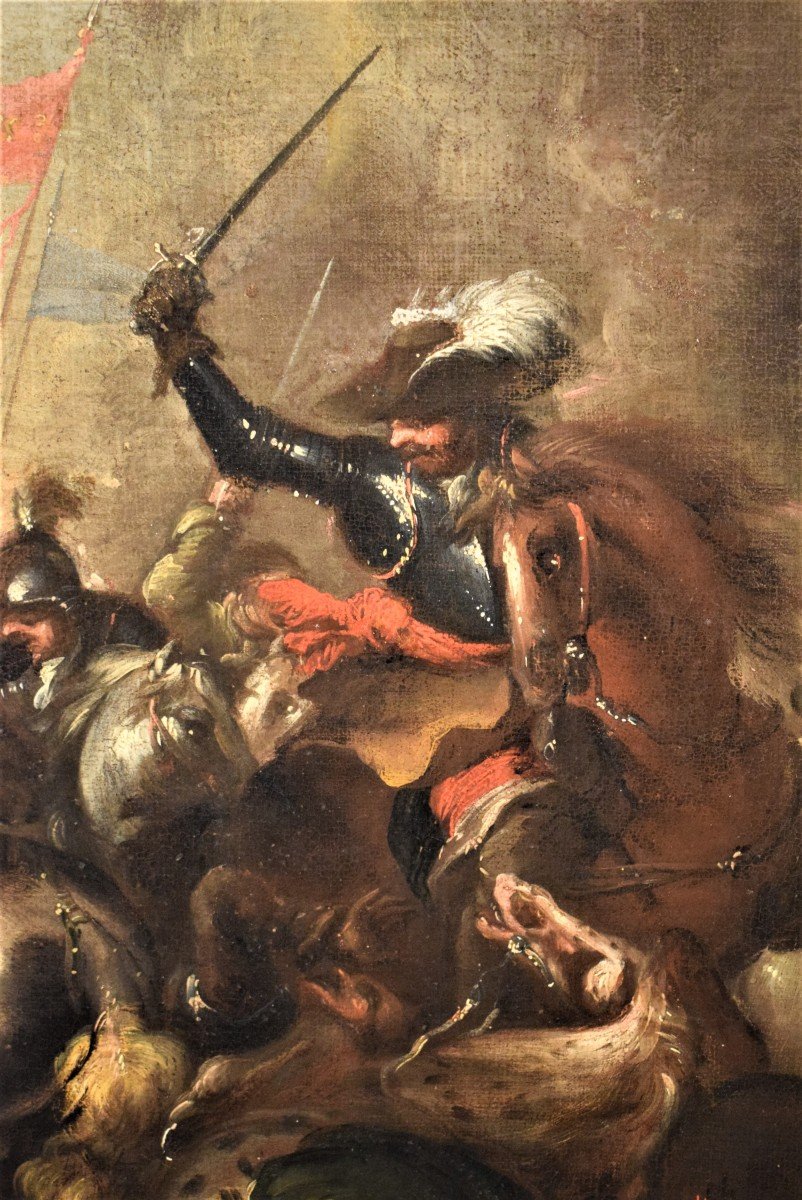 "battle" Jacques Courtois The Burgundian (saint Hippolyte 1621 - Rome 1676)-photo-6