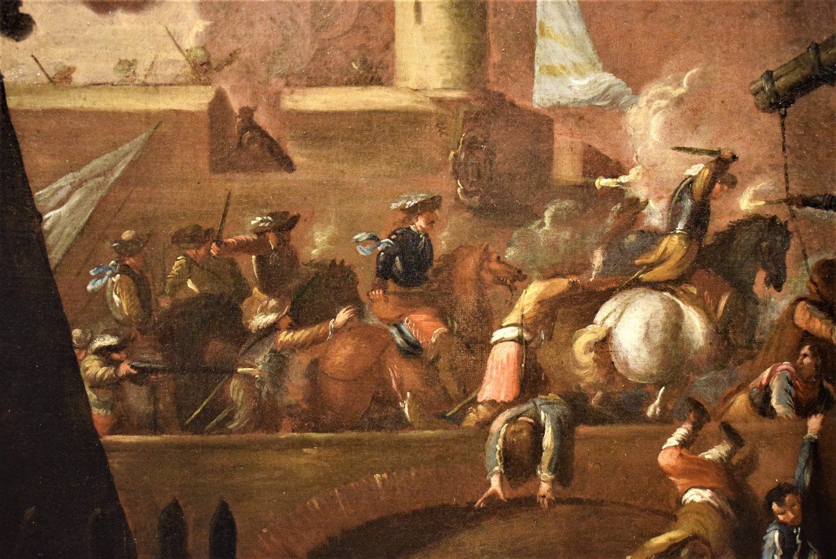 Bataille sous la forteresse - Jacques Courtois dit  Borgognone (1621-1676)-photo-3