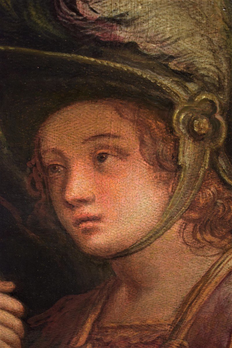 Vierge à l'Enfant avec l'archange Michel - Ecole toscane - Fin du XVIe siècle-photo-3