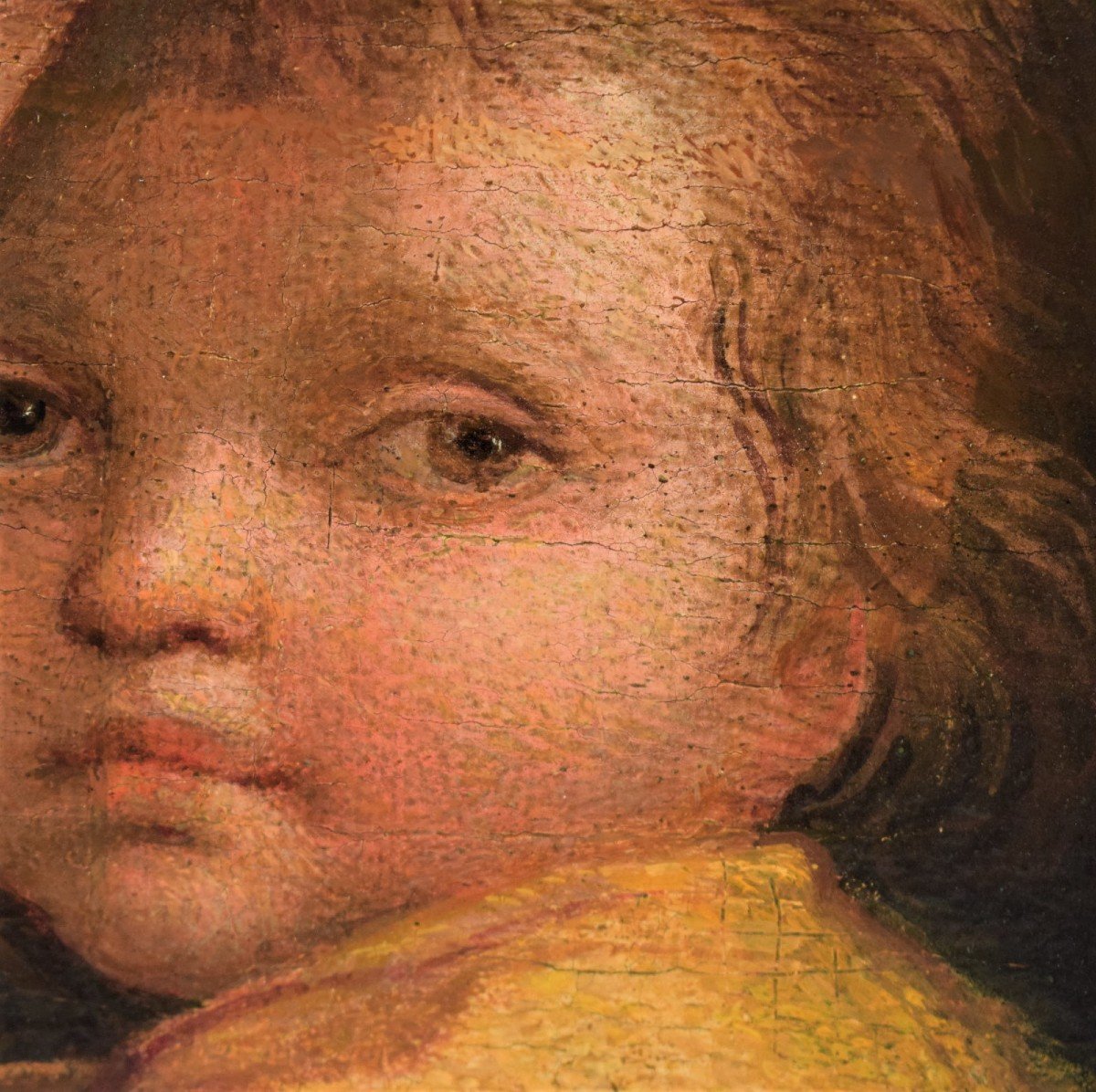 Vierge à l'Enfant avec l'archange Michel - Ecole toscane - Fin du XVIe siècle-photo-6