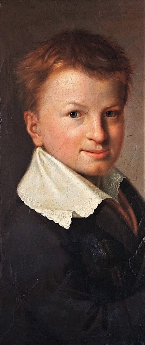 Portrait de jeune garçon - JOHANNES LUTHY (Suisse, 1803-1873)-photo-3
