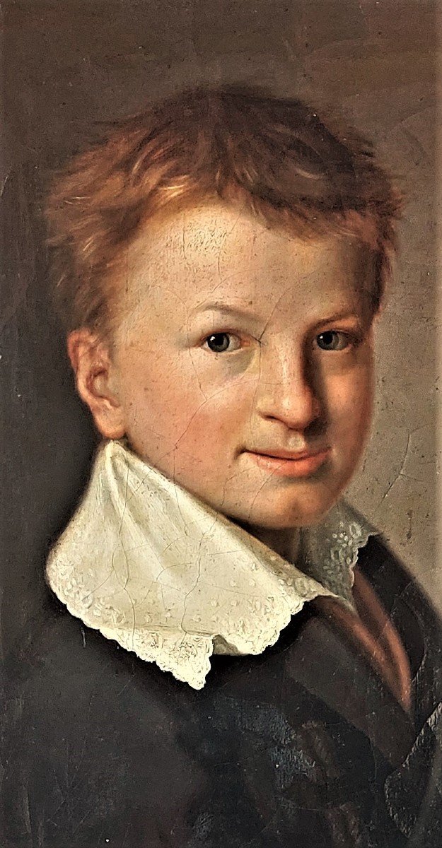Portrait de jeune garçon - JOHANNES LUTHY (Suisse, 1803-1873)-photo-4