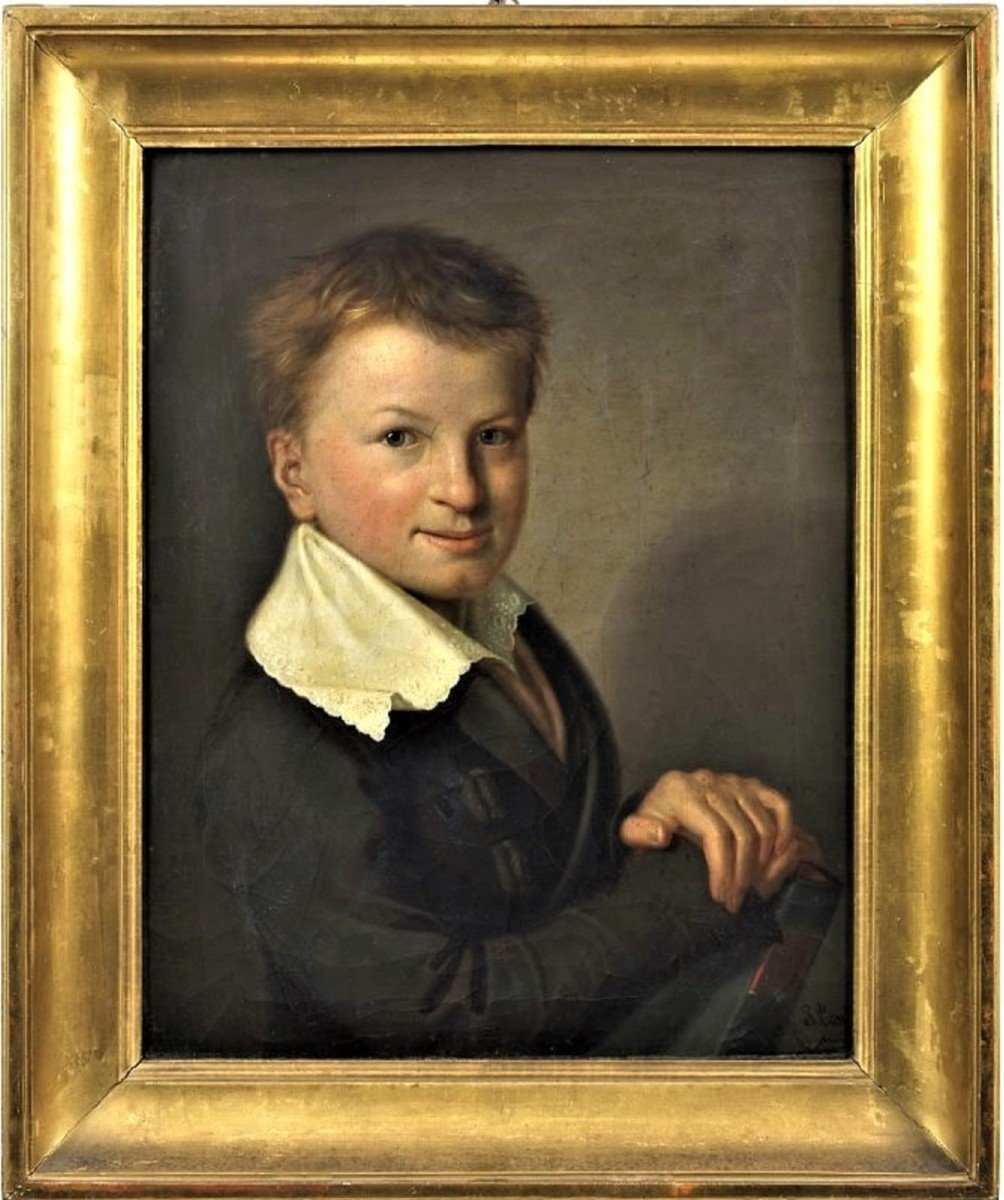 Portrait de jeune garçon - JOHANNES LUTHY (Suisse, 1803-1873)
