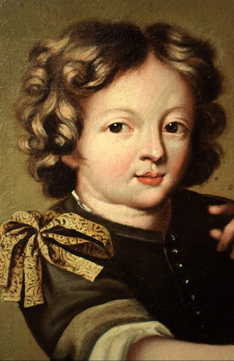 Children With Cage And Bird - Workshop Of Pierre Mignard  (troyes 1612 - Paris 1695)-photo-4