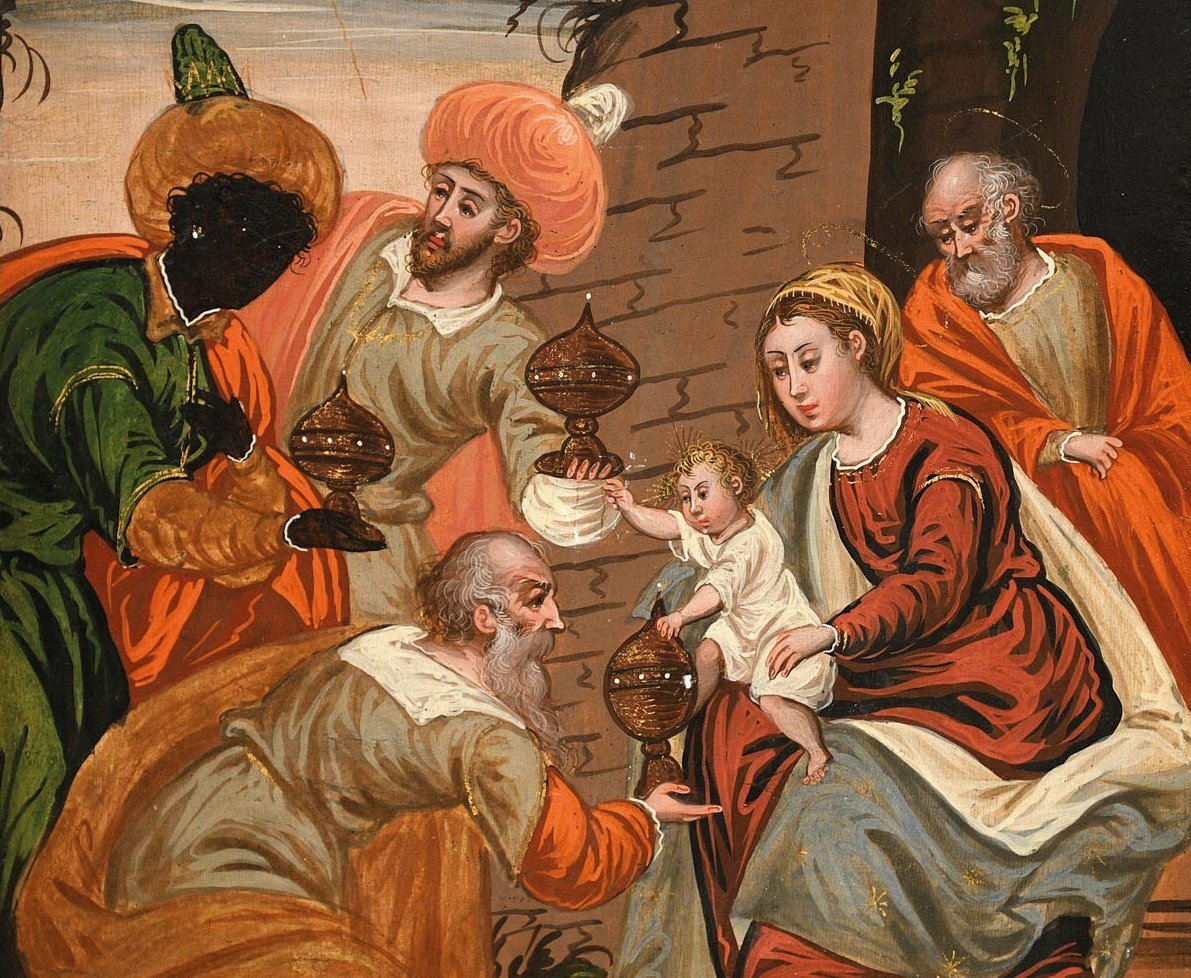 Adoration Of The Magi -  Venetian-cretan  Icone Of The 17th Century-photo-2